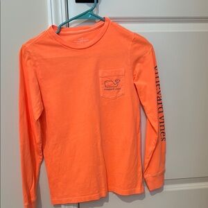 Boy’s Vineyard Vines Orange Long Sleeve Tee size Small